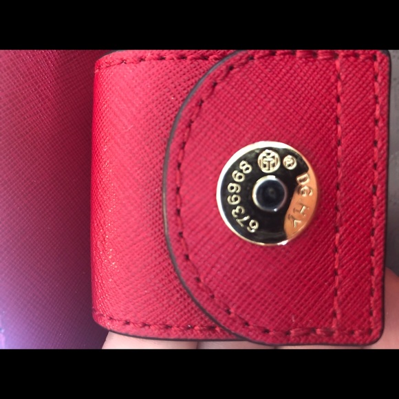 Michael Kors red Hamilton tote purse - Picture 6 of 8